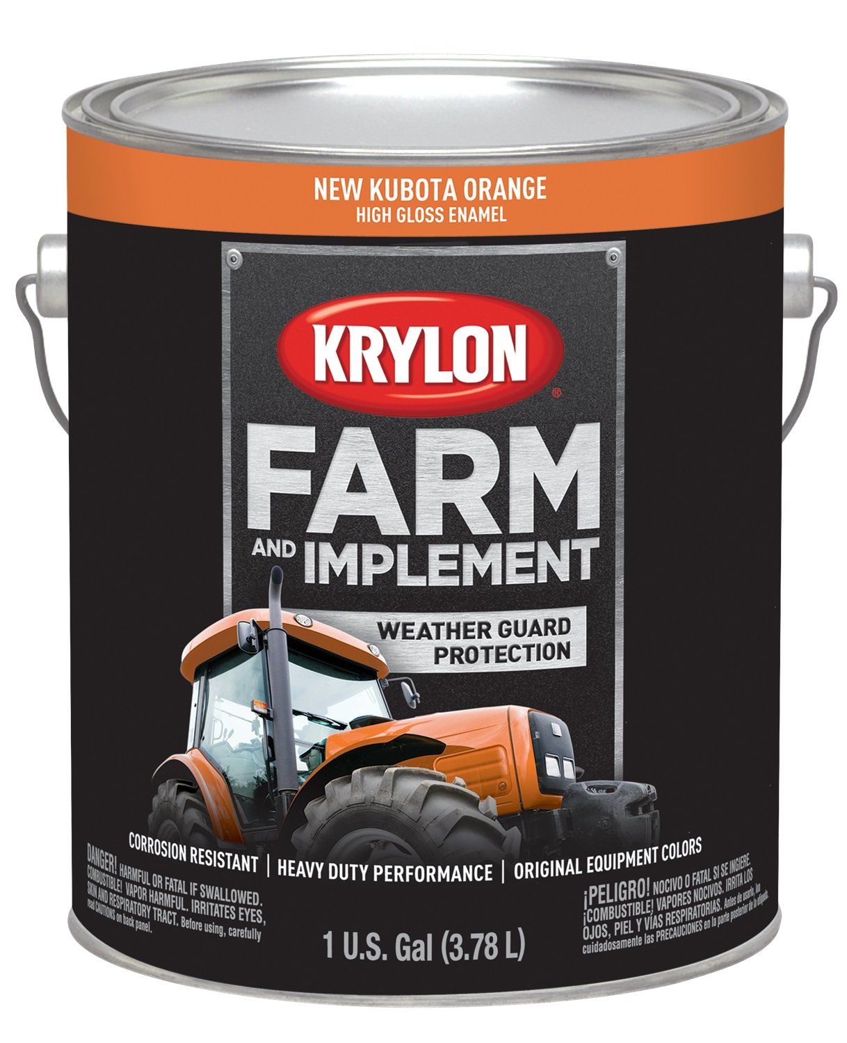 Krylon® 1986 Brush Farm & Implement, High Gloss, New Kubota Orange, 1 Gallon Architectural Paints