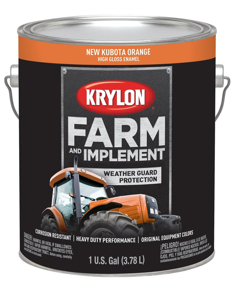 Krylon® 1986 Brush Farm & Implement, High Gloss, New Kubota Orange, 1 Gallon Architectural Paints