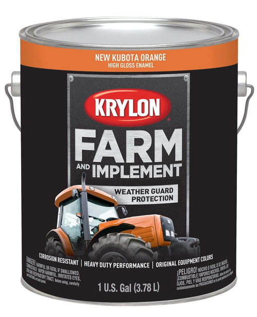 Krylon® 1986 Brush Farm & Implement, High Gloss, New Kubota Orange, 1 Gallon Architectural Paints
