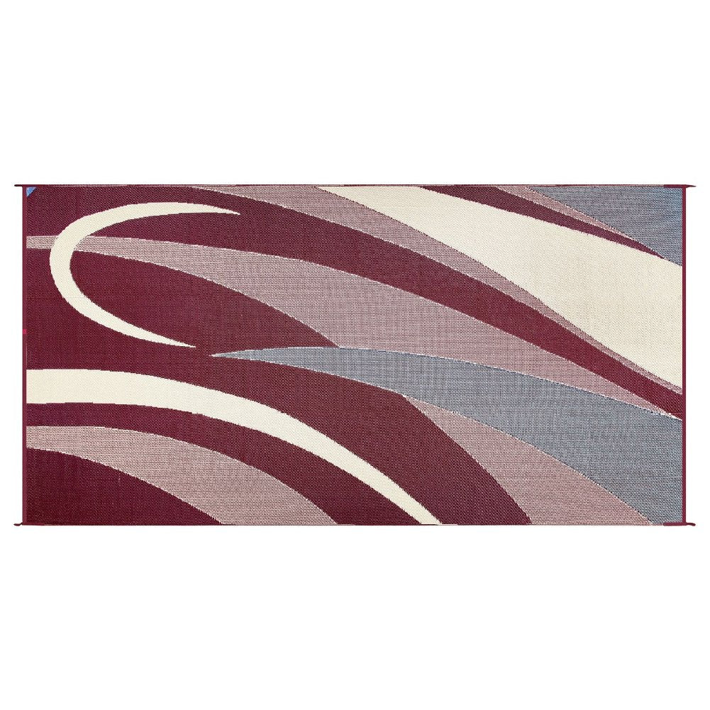 Camping Stylish GB5 Burgundy/Black 8' x 16' Graphic Mat