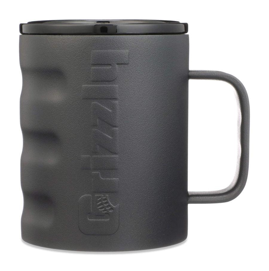 Camp Cup Grizzly Grip 11 oz | Stainless Steel |Vacuum Insulated with TwistTop Lid | Mug For Beach Camping Coffee Hiking Fishing Hunting Tea | Charcoal