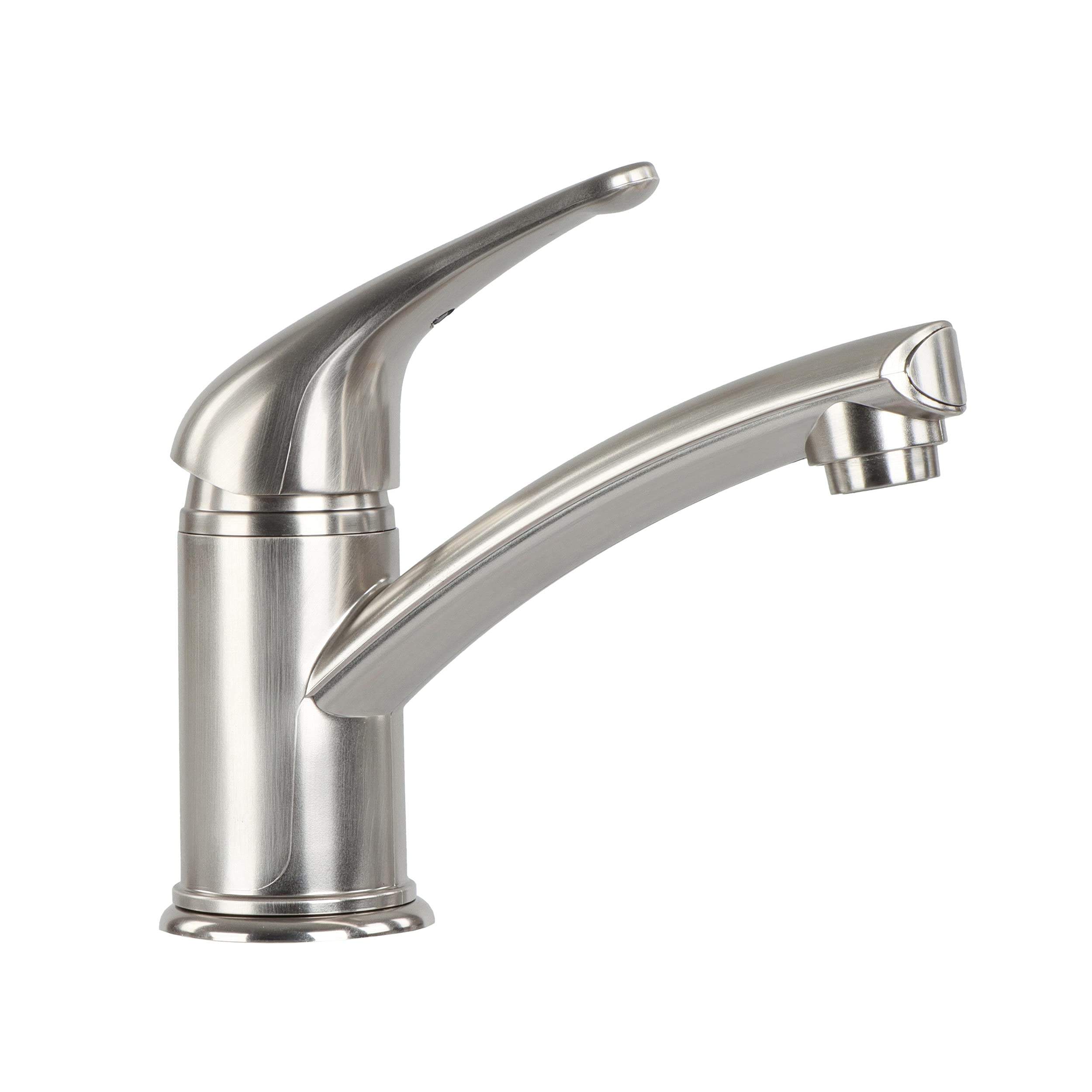 Single Lever Empire Faucets 9in Brushed Nickel Bathroom Faucet One Hole Installation Roman Tub Non-Metallic Spout for RV