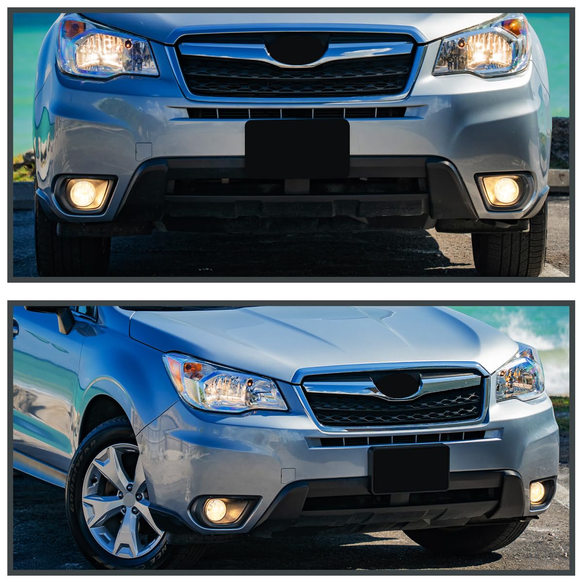 Fog Lights Clear Lens + H11 Bulbs Included SPEC-D TUNING Compatible with 2014-2016 Subaru Forester 2.5I L+R Pair Assembly