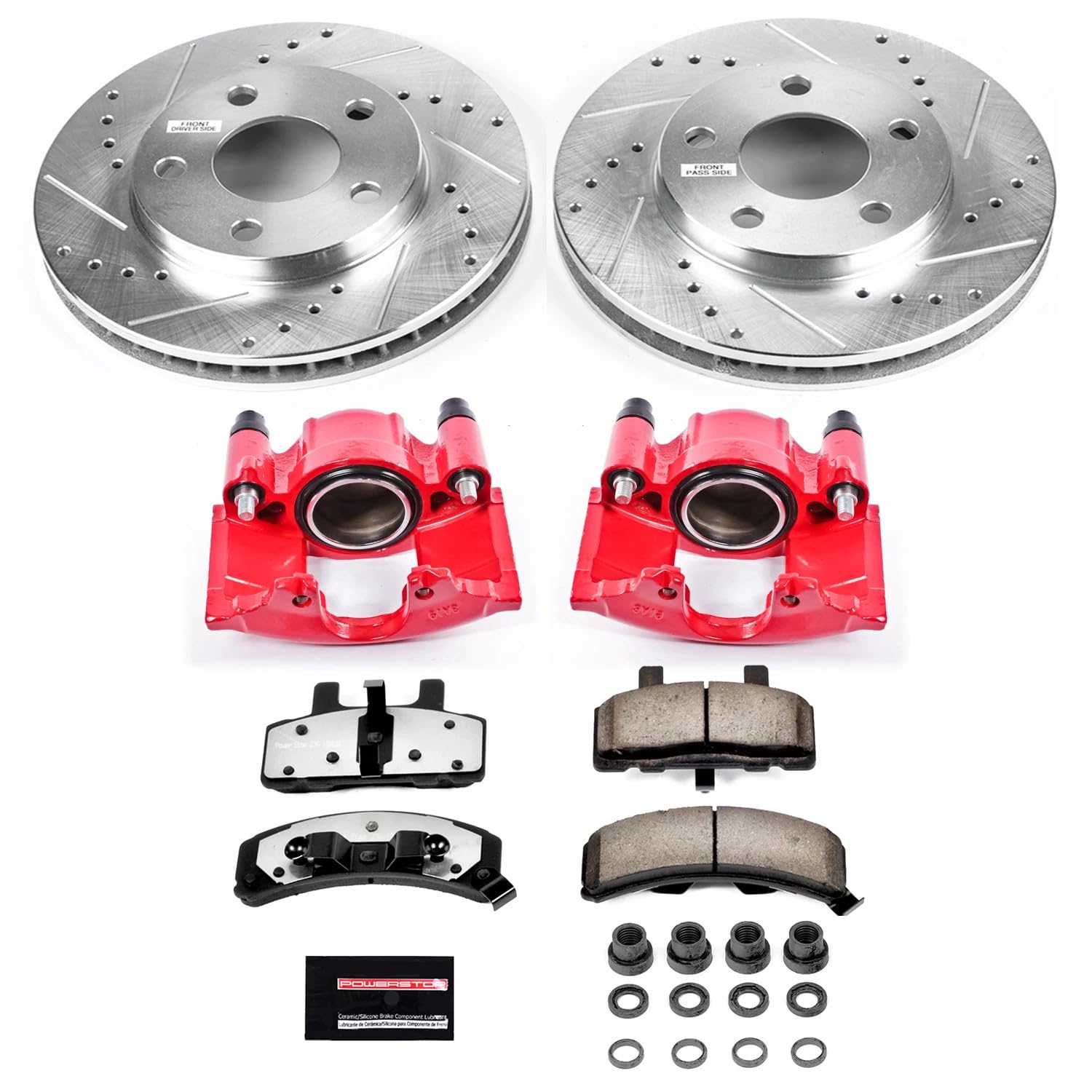 Power Stop Rotor, Pad and Caliper Brake Kit KC3132-36 For Cadillac Commercial Chassis 1990-1993, Cadillac DeVille 1990-1993, Cadillac Fleetwood 1990-1992 [Model Specific]