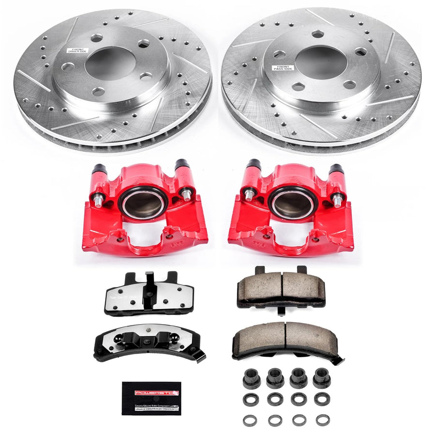 Power Stop Rotor, Pad and Caliper Brake Kit KC3132-36 For Cadillac Commercial Chassis 1990-1993, Cadillac DeVille 1990-1993, Cadillac Fleetwood 1990-1992 [Model Specific]