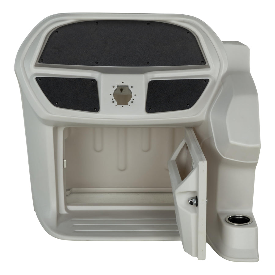 Lippert Pontoon Console Sunset Collection, Locking Dry Storage, Durable Rotationally Molded Poly Frame, Marine-Grade Hardware, Built-in Drainage Channels, 36.6" L x 37.25" W x 35" H - 2024052639