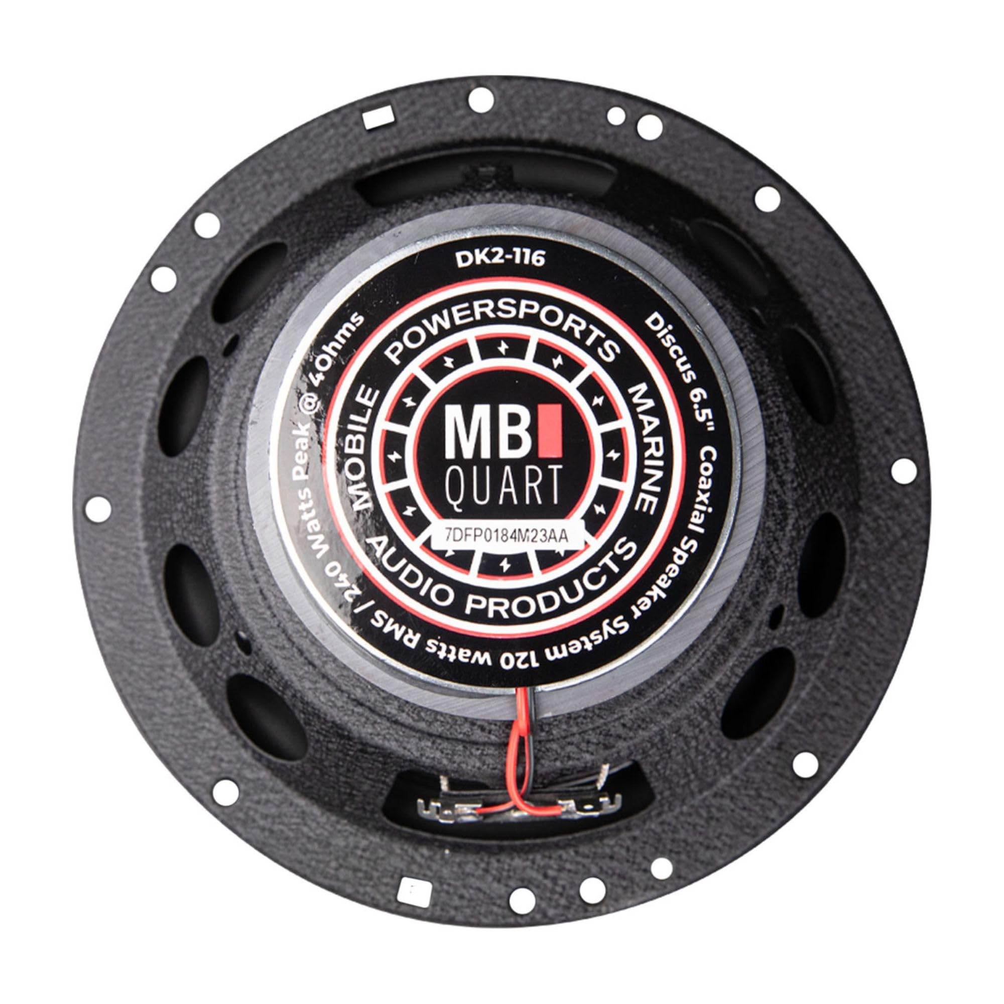 MB Quart 6.5" Discus High-Performance 3-Way Car Audio Component Coaxial Speakers, 120W Peak Power, 60W RMS, 4 Ohm, and 88db Sensitivity