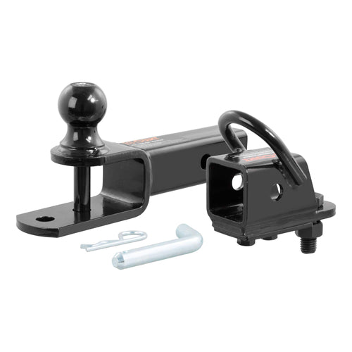 3-in-1 CURT UTV, ATV Trailer Hitch Mount with 2-Inch Receiver Adapter, 1-7/8-Inch Ball, Clevis Pin, 5/8-Inch Hole