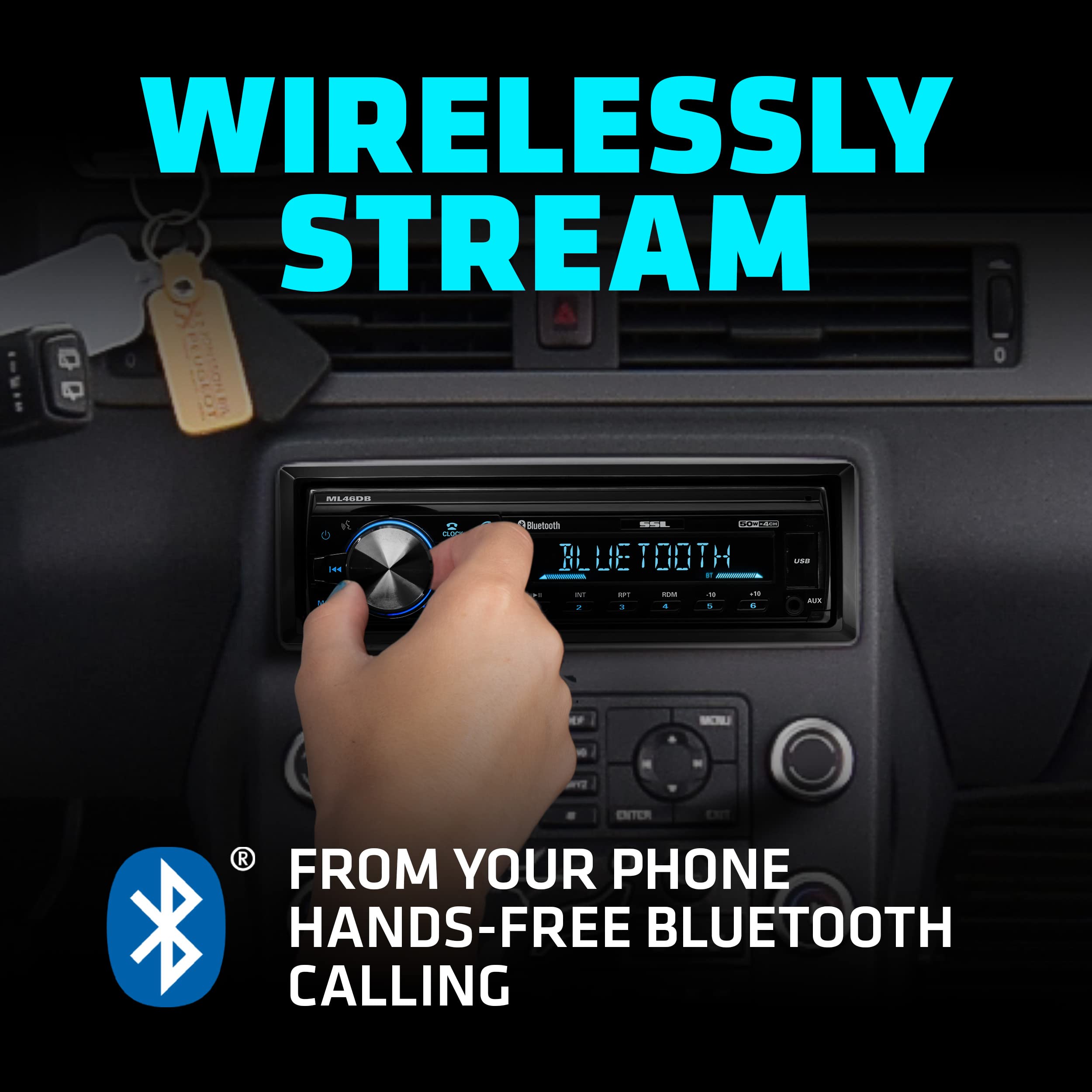 Bluetooth Sound Storm Laboratories ML46DB Car Receiver MP3 USB FM Radio ONLY No AM No CD DVD