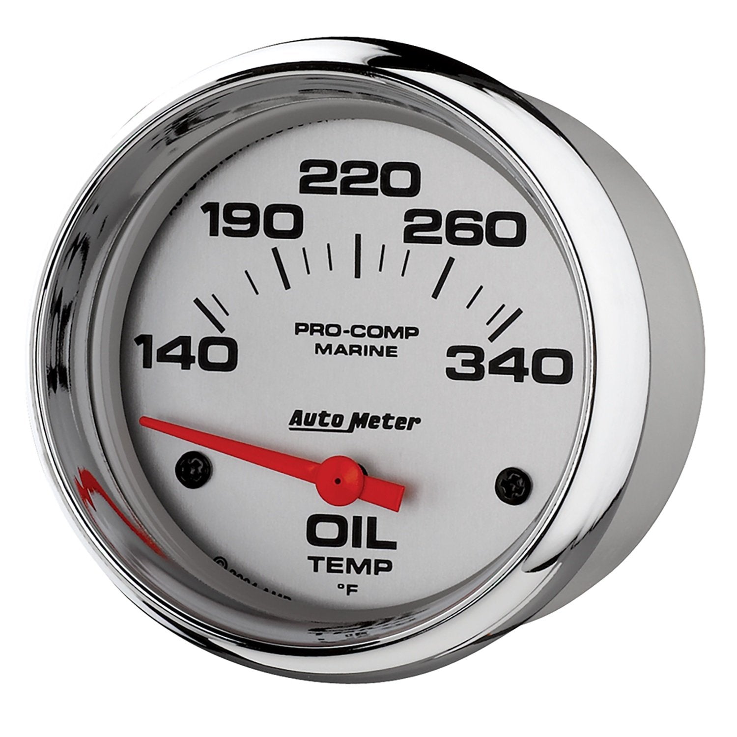 AutoMeter Oil Temp Gauge, 2 5/8", 140-300ºf, Electric, Marine Chrome (200765-35)