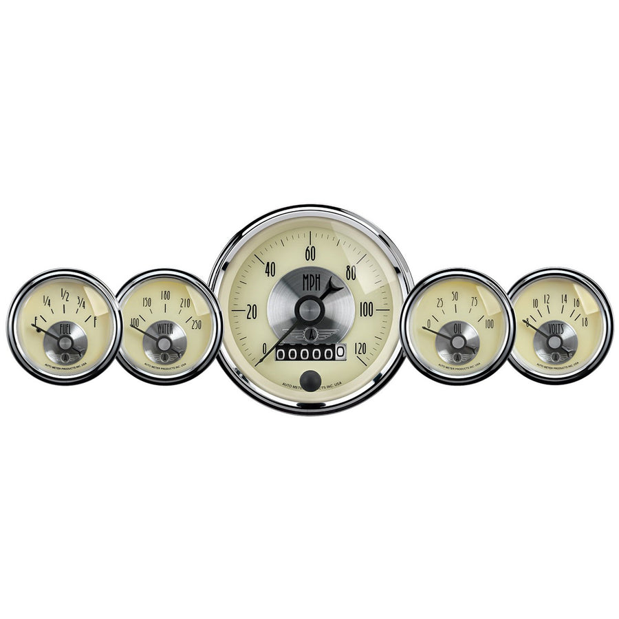 Auto Meter Prestige Wheel Odometer Gauge 2002 - 5 Piece Antique Ivory