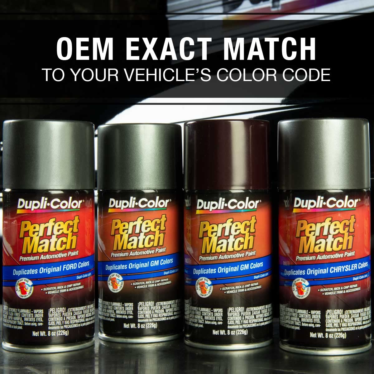 Ford Pure White Dupli-Color EBFM03847 Perfect Match Automotive Spray – 8 oz. Aerosol Can