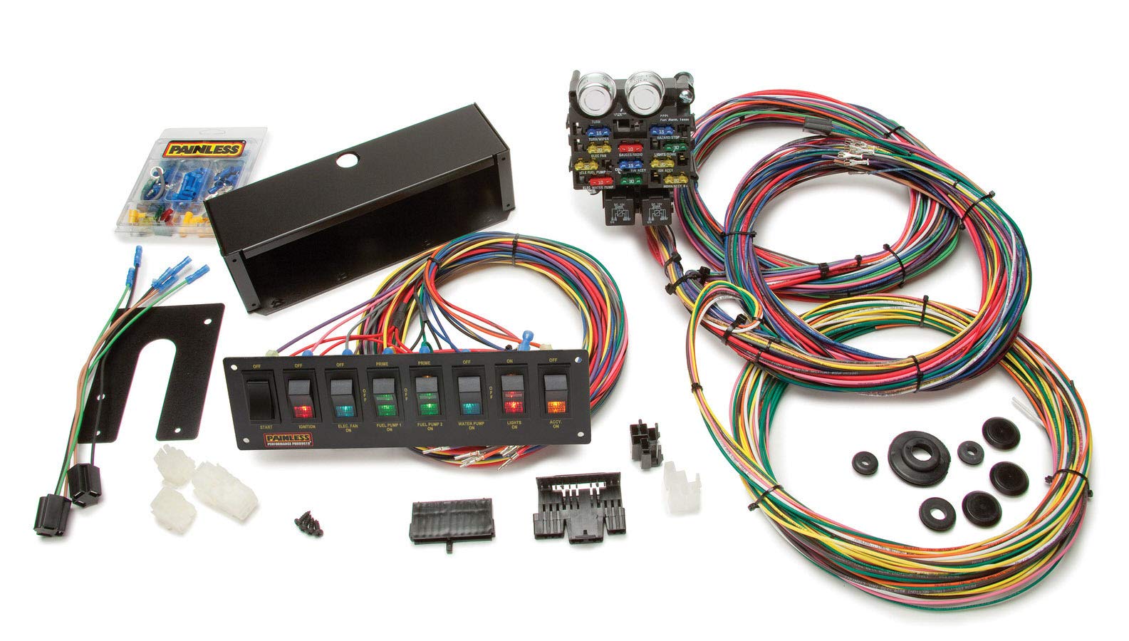 50003 Painless Performance Pro Street Chassis Harness with Switch Panel, 21-Circuits