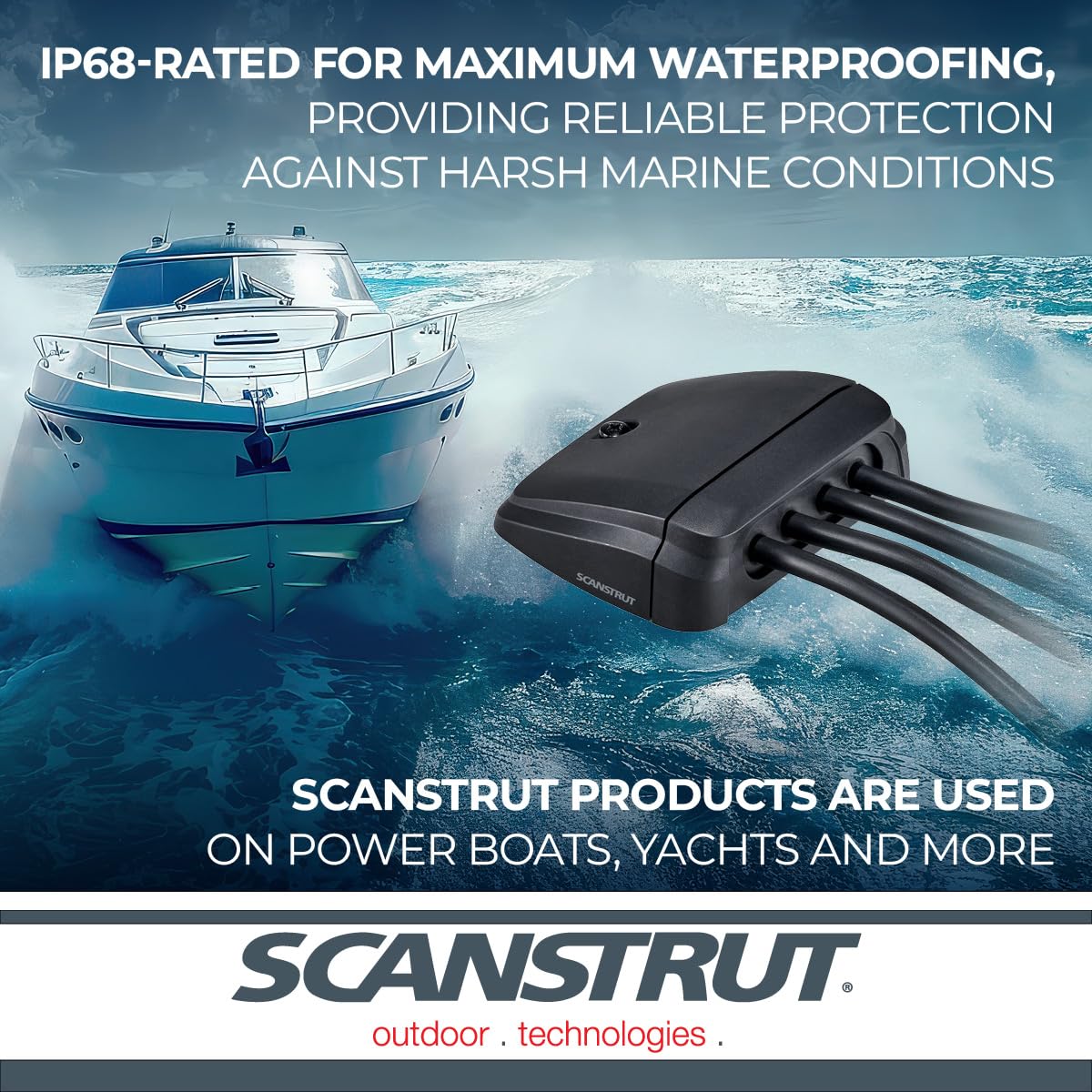 Scanstrut Horizontal DS-H-Multi-BLK Multi Cable Seal – Black