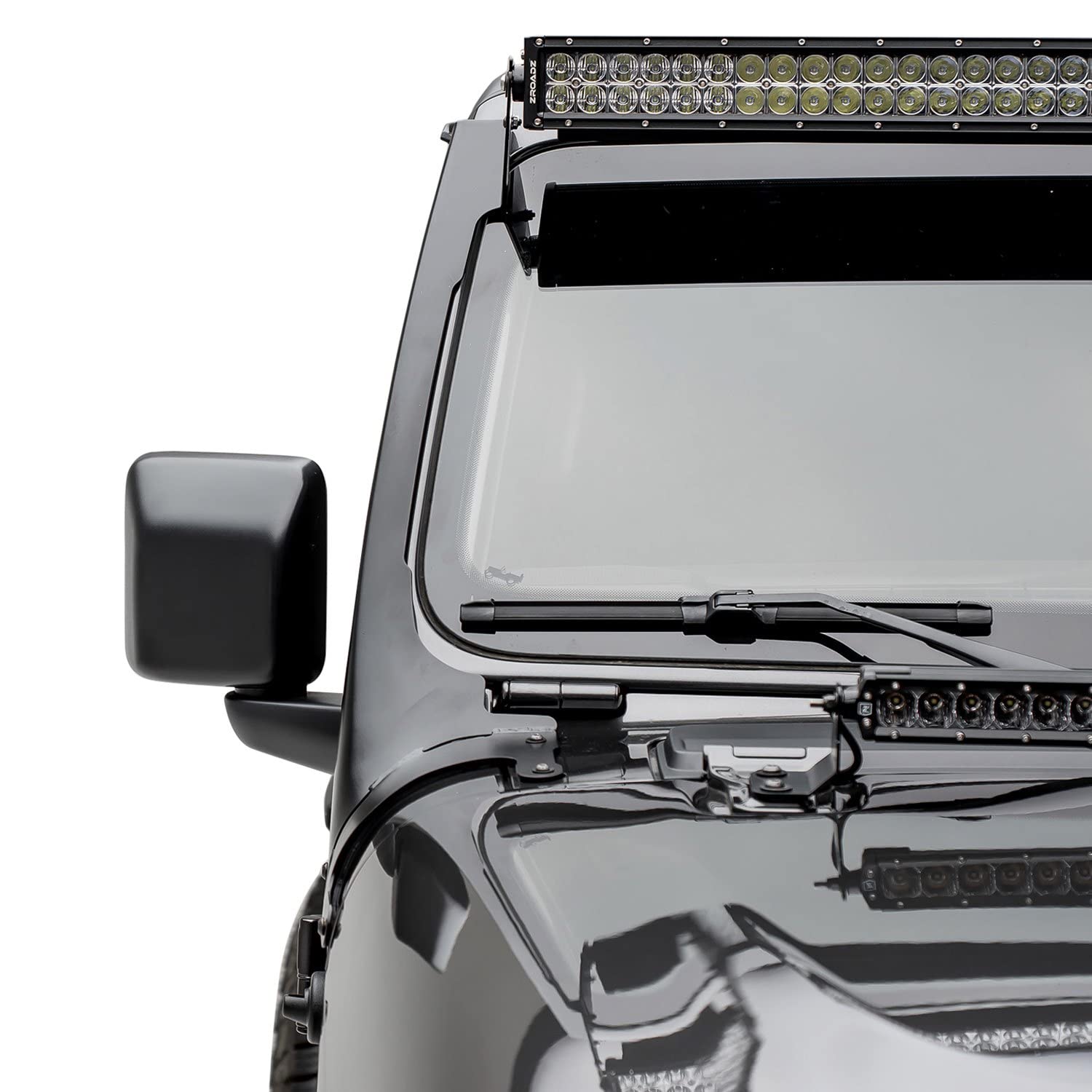 Front Roof Jeep JL, Gladiator LED Bracket to mount (1) 50 or 52 Inch Staight Light Bar - PN #Z374831