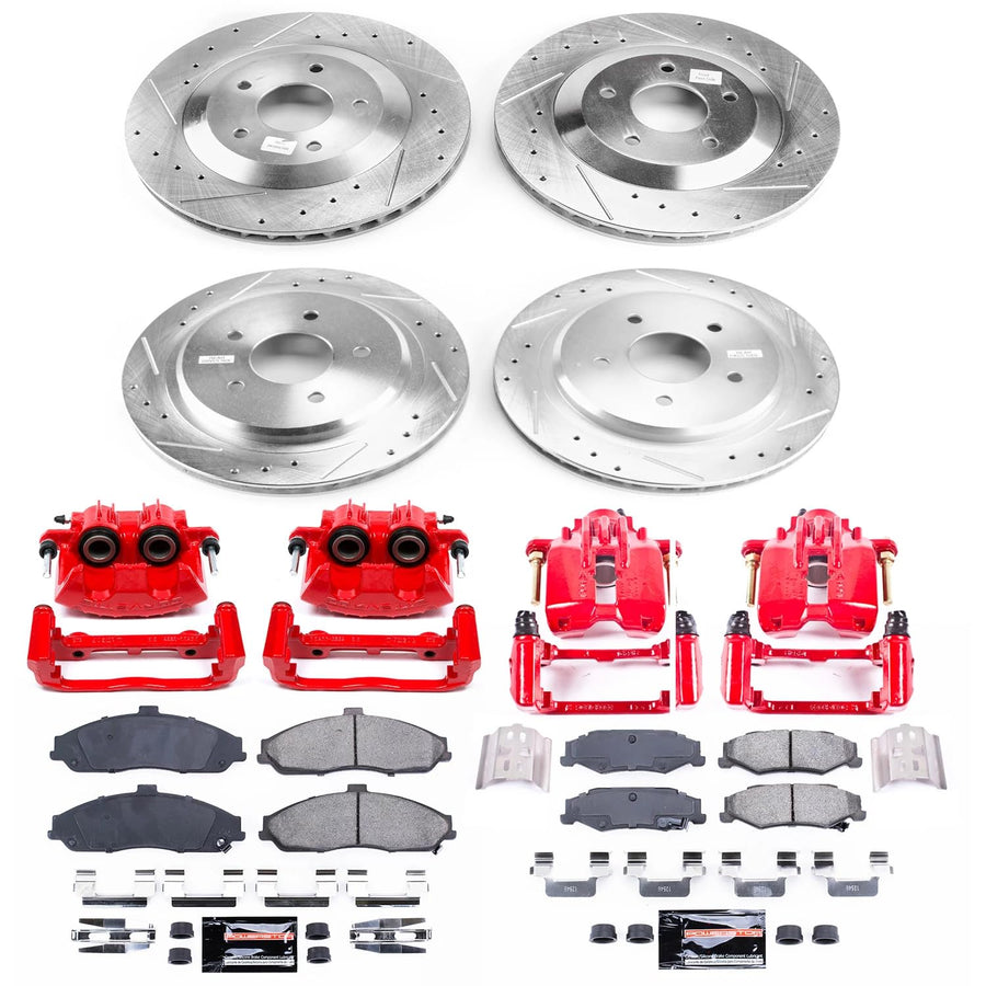 Z23 Power Stop (KC1560) Evolution Sport Brake Kit with Calipers | Front and Rear For Chevrolet Corvette 1997-2004 [Vehicle Specific]