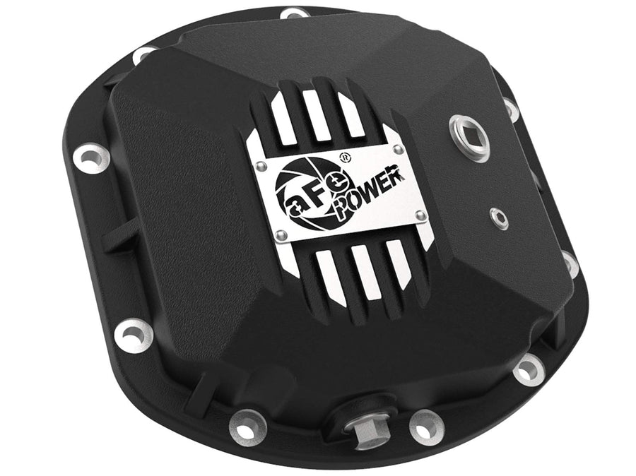 aFe POWER Front Differential Cover Pro Series Black w/Machined Fins - #46-71130B - Jeep Wrangler (TJ/JK) 97-18