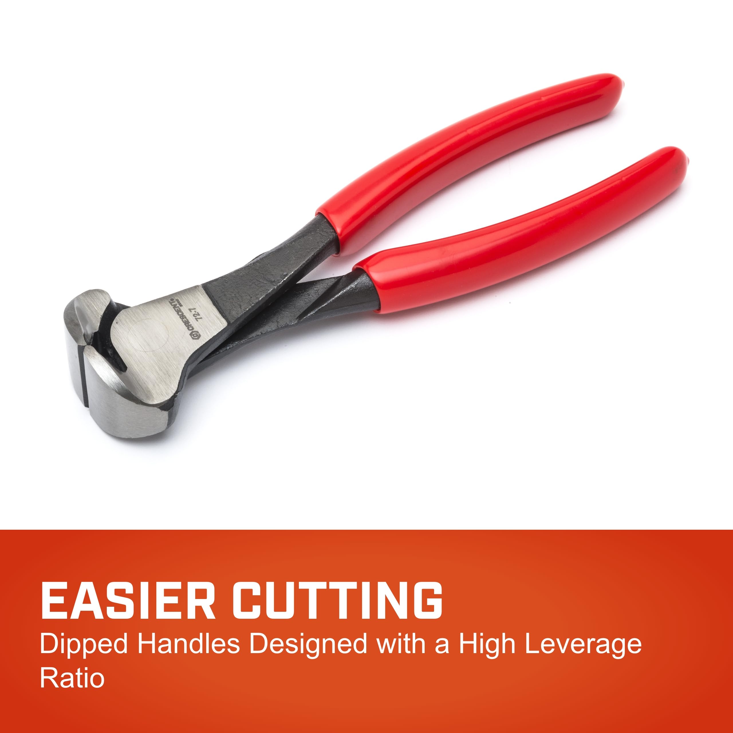 9-1/4" Crescent Dipped Handle End Cutting Nipper Pliers - 729CVN