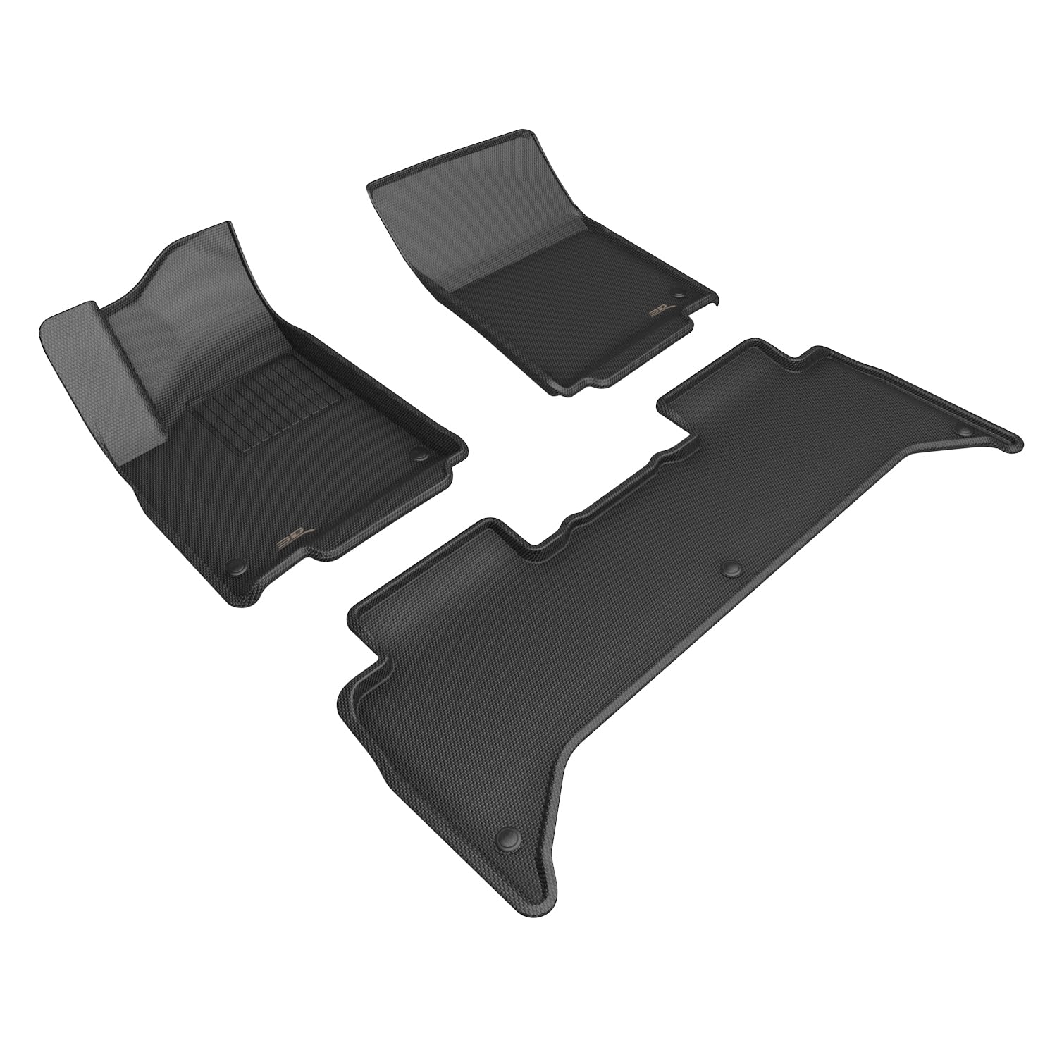 Kagu 3D MAXpider Floor Mat (Black) Compatible with RIVIAN R1T 2024 - Complete Set