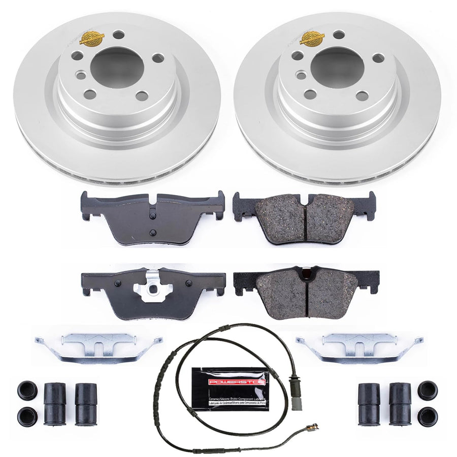 Power Stop CRK6656 Z23 Sport Geomet Coated Brake Kit and 1 Rear Sensor Wire For BMW 228i BMW 228i xDrive BMW 230i BMW 230i xDrive BMW 320i BMW 328d BMW 328i BMW 428i BMW 428i xD [Model Specific]