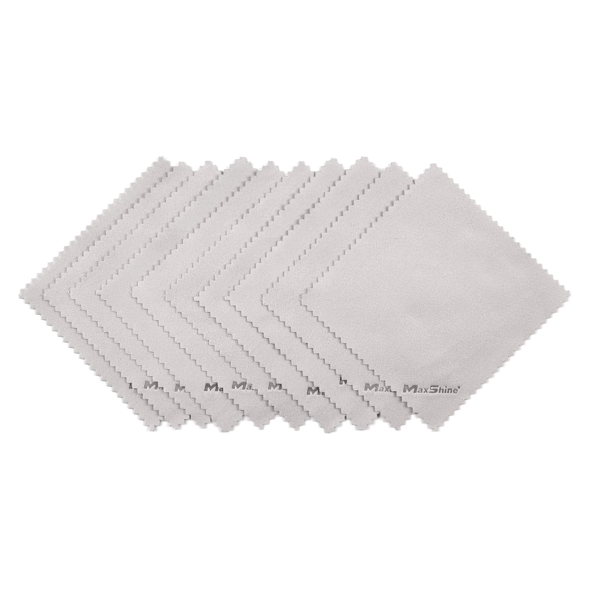 Suede Microfiber Towel Maxshine | 10 Pack, Ultra-Soft, Lint-Free, No Scratch | for Ceramic Coating, Car Waxing, Polishing | Detailing Cloth for Interior & Exterior