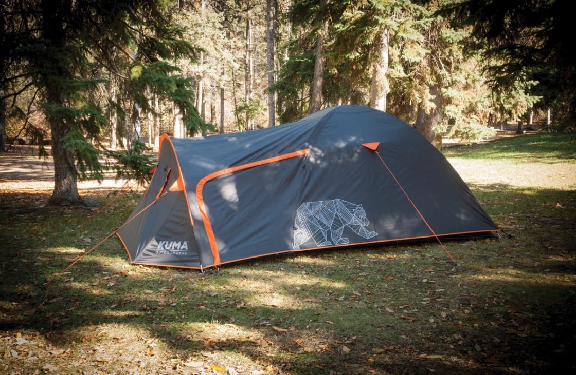 3 Kuma Bear Den Tent, Width:82in Height:54in Depth:133in Weight:11lbs, Grey