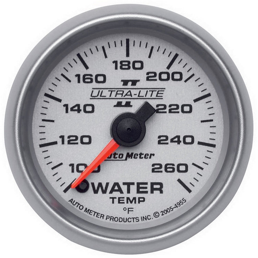 Auto Meter Ultra-Lite II 2-1/16" 100-260 F Full Sweep Electric Water Temperature Gauge 4955