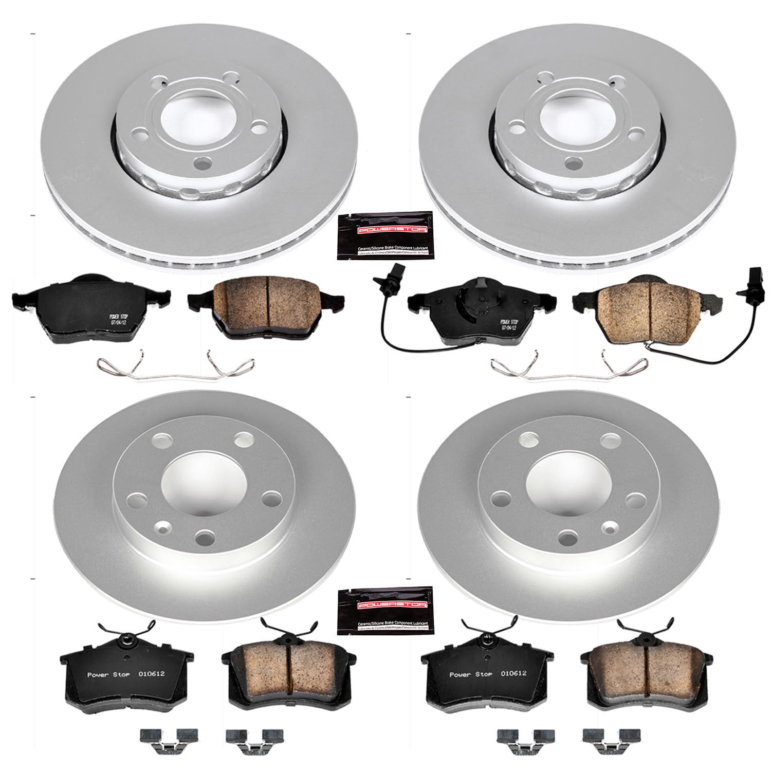 Power Stop Z23 Evolution Geomet® Coated Brake Kit Front and Rear For Audi A4 2002-2004 | Audi A4 2006 | Audi A4 Quattro 2002-2005 [Vehicle Specific]