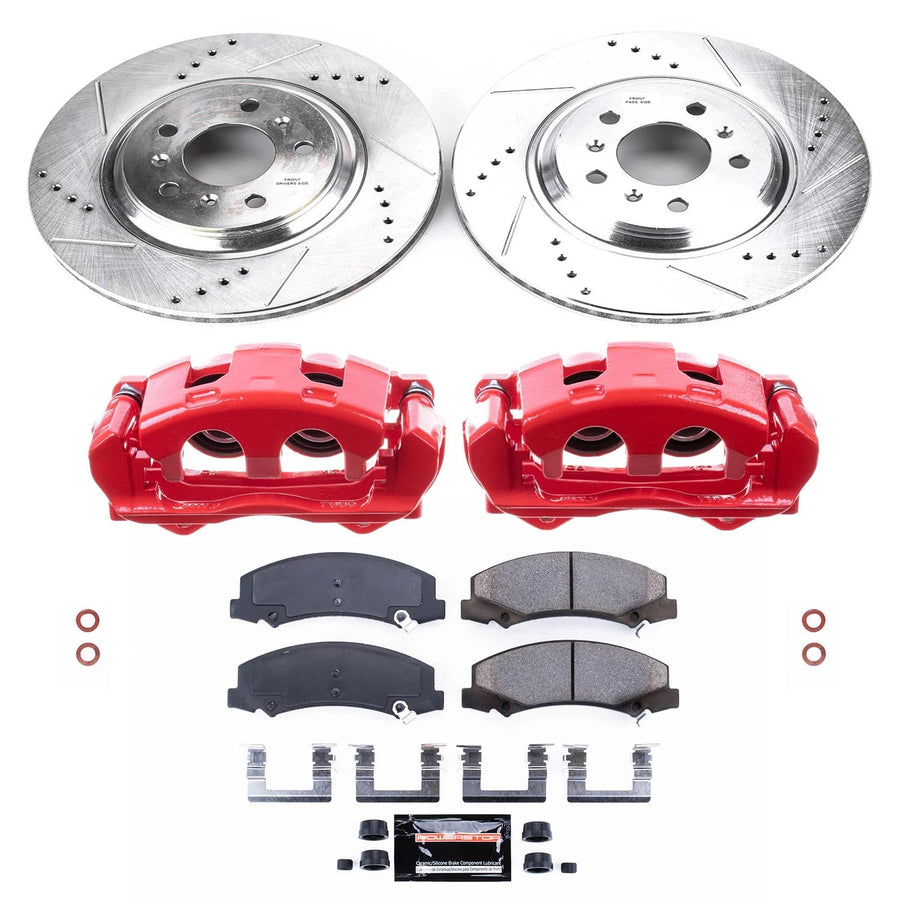 Power Stop Z23 Sport Front Brake Caliper Kit- Brake Pads, Brake Rotors and Brake Calipers For Allure, LaCrosse, Lucerne, Cadillac DTS, Impala, Impala Limited [Model Specific]