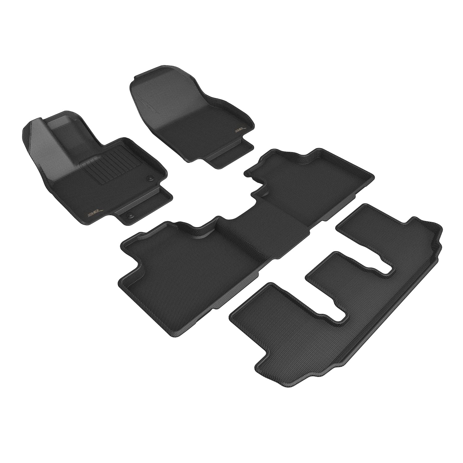 Kagu 3D MAXpider Custom Fit Floor Mat (Black) Compatible with Toyota Highlander 2020-2026 - R1 R2 R3