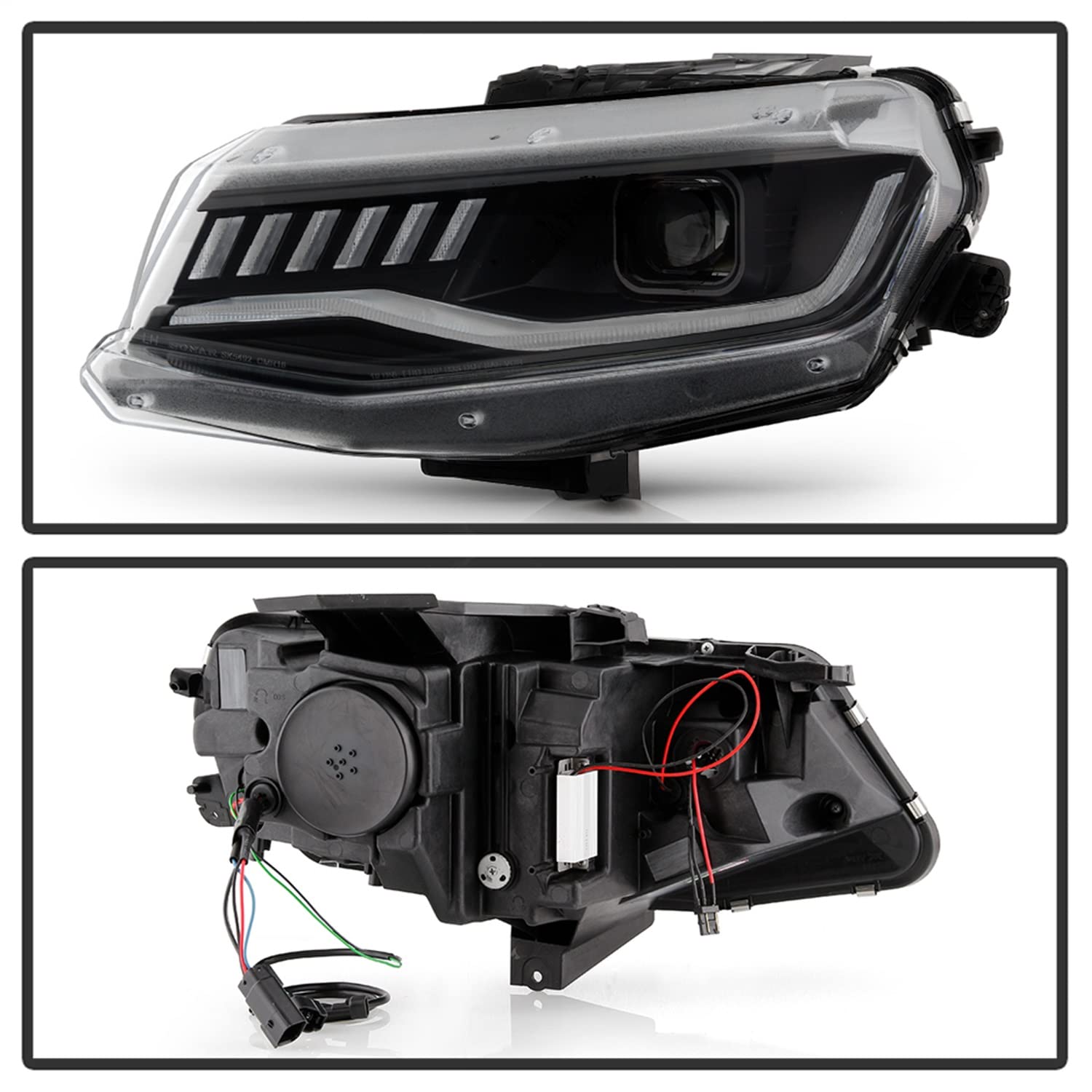 Projector Headlight Spyder - (PRO-YD-CCAM16HIDSI-SEQ-BK)