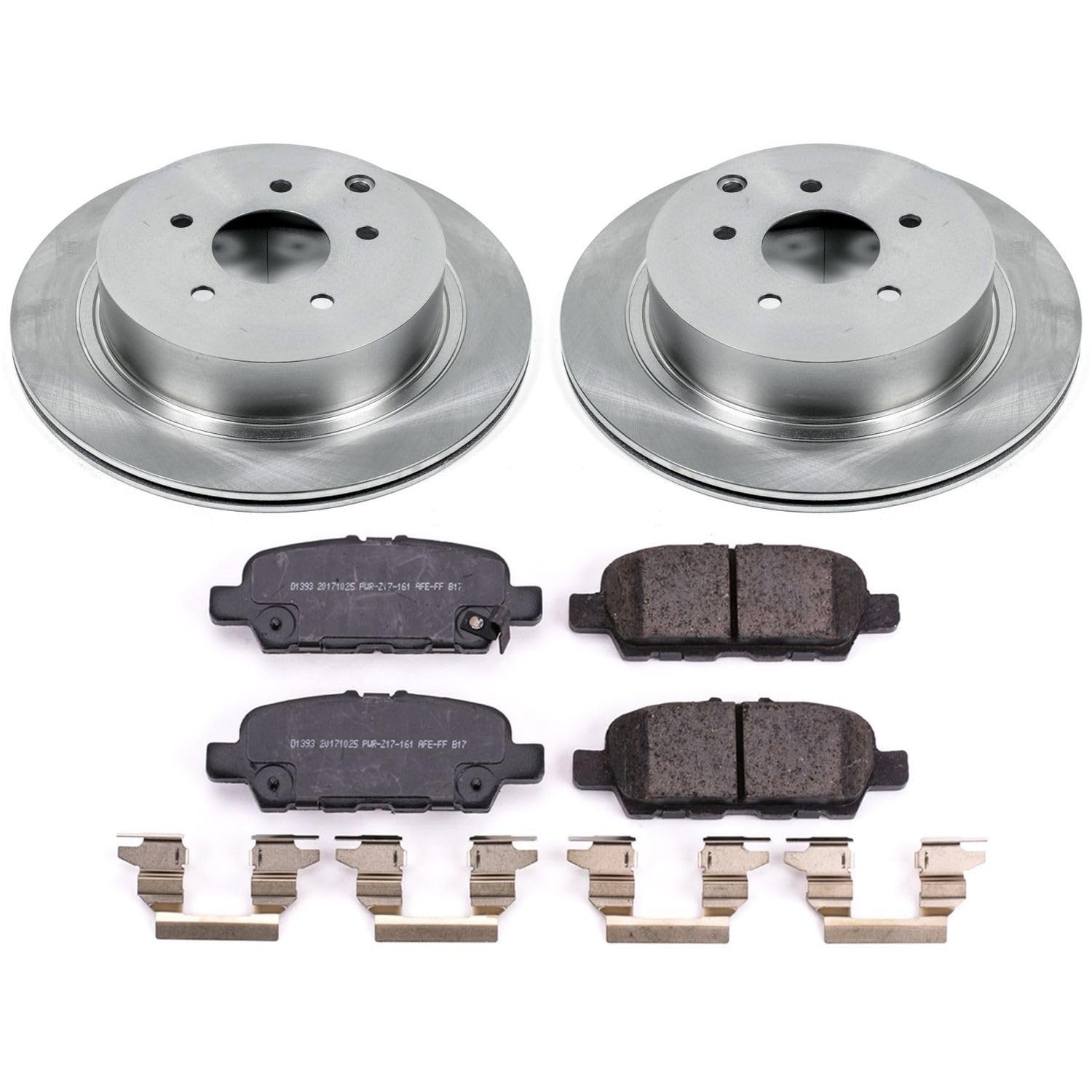 Power Stop Autospecialty KOE8021 Rear Replacement Brake Kit-OE Brake Rotors & Ceramic Brake Pads For FX35, F, Q50, Q60, Q70, Q70L, Q, QX70 [Model Specific]