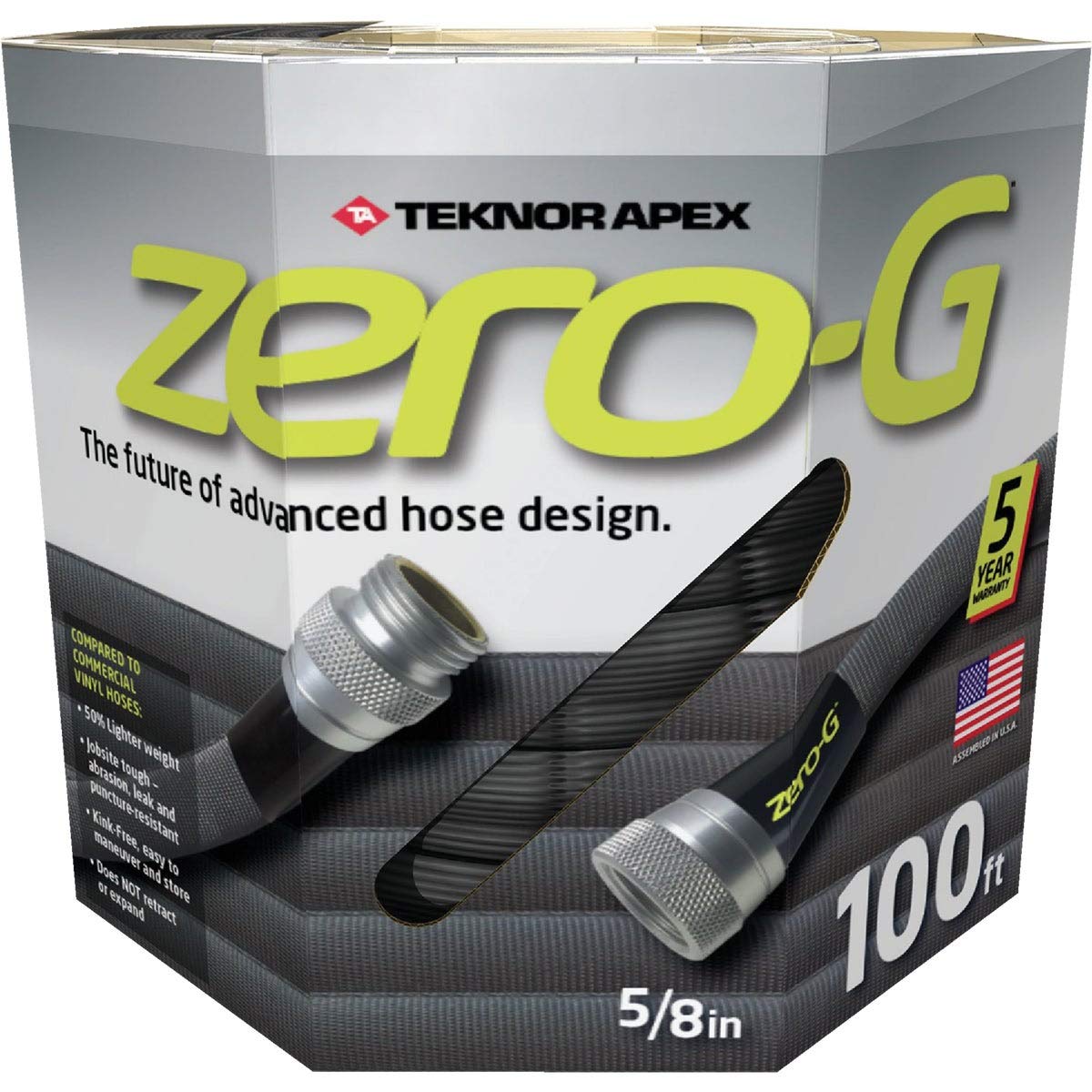 4001-100 Apex 5/8" X 100' Zero-G Lightweight Ultra Flexible Durable Kink- Free Garden Hose10