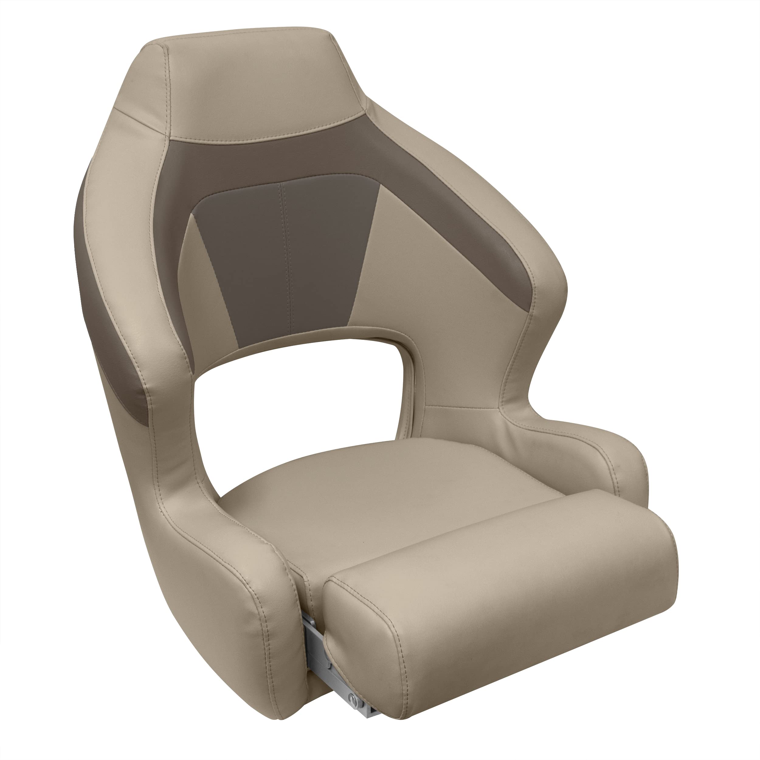 Wise Premier Series BM3338-1749 Pontoon XL Bucket Seat with Flip Up Bolster, Mocha Java/Café/Mushroom