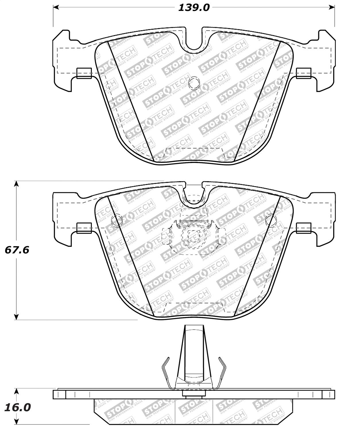 Brake Pads StopTech 305.09190 Street Select with Hardware