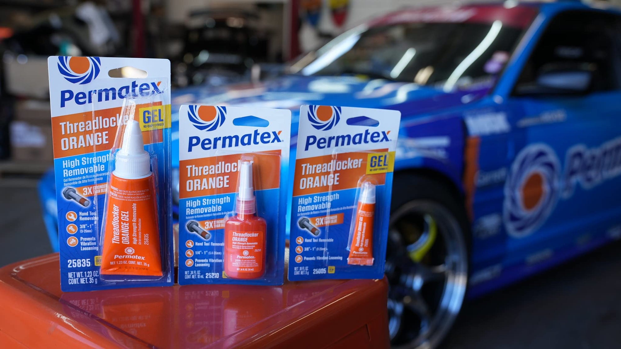 Permatex High Strength Removable Orange Gel Threadlocker, 5 g