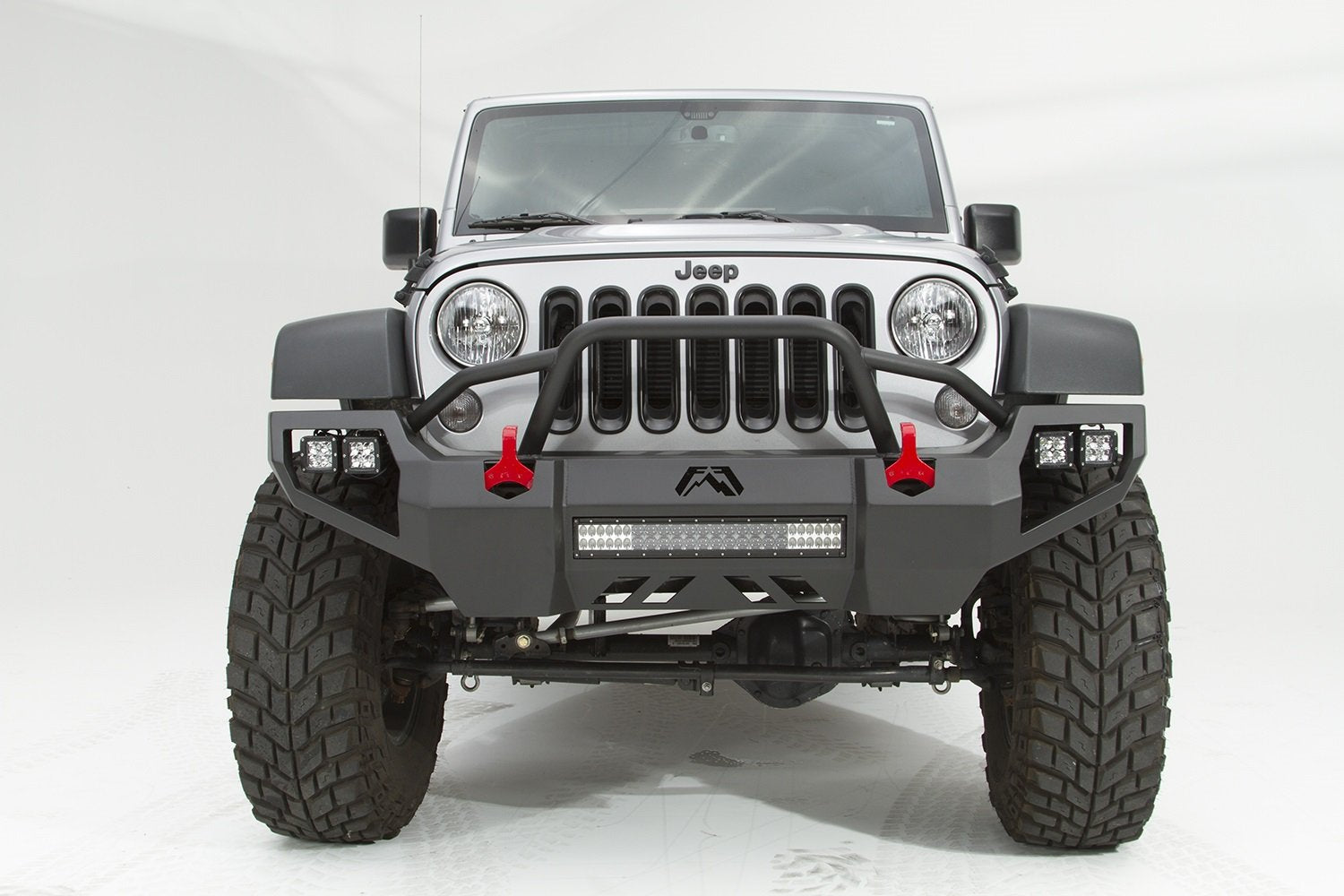 Fab Fours Front Bumper JK07D18521 vengeance, Black