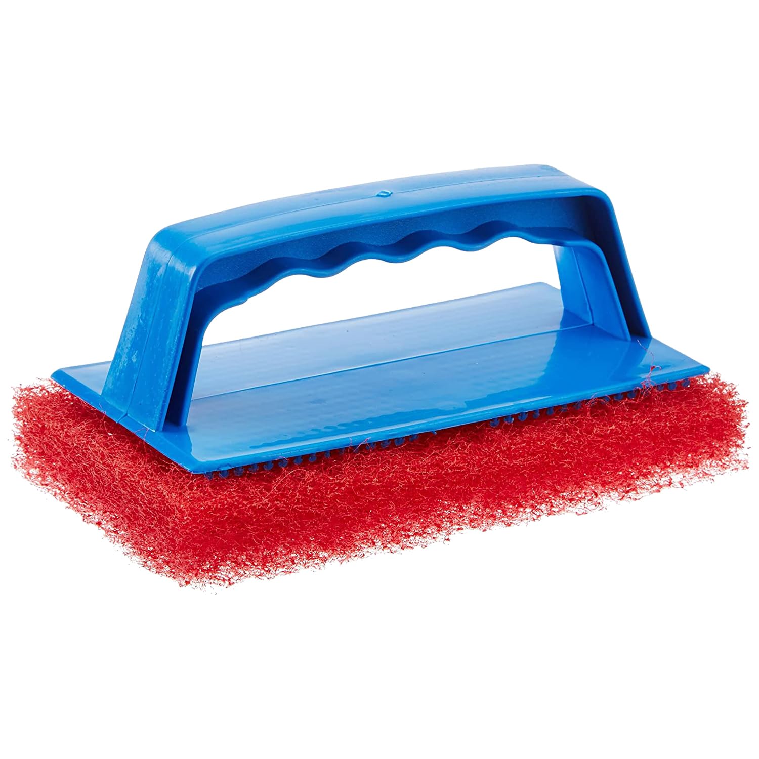 Medium Red Scrub Pad STAR BRITE with Interchangeable Handle - Versatile Cleaning for Most Tasks Including Aluminum Restoration, Teak & Fine Wood Cleaning (Red) Medium (040130)