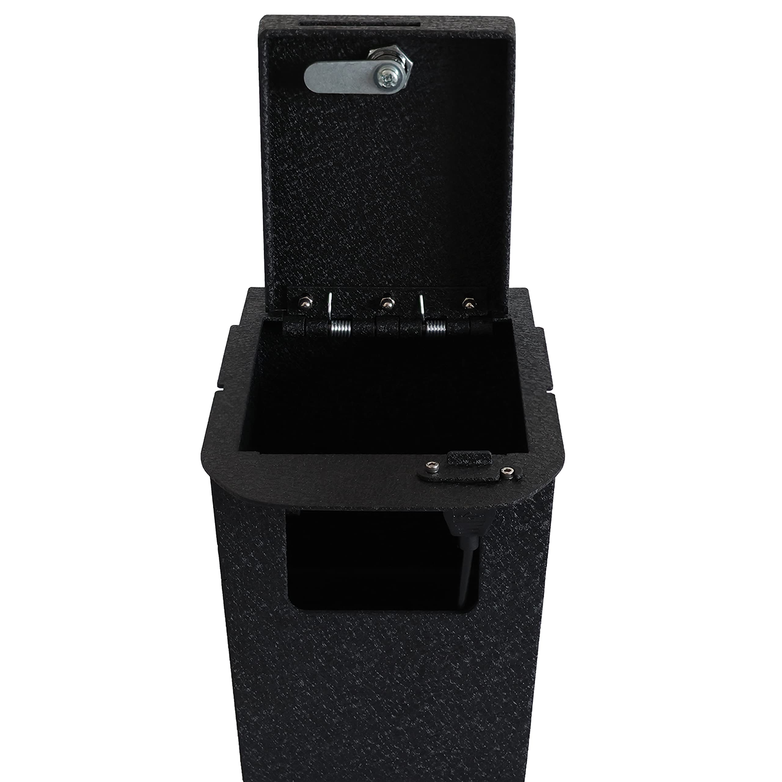 Center Console Safe Black Horse Security Lock Box, Black Gun Box Organizer,with 4 Digit Combination Resettable Lock Compatible with 2023-2024 Chevrolet Silverado 1500/2500/3500-LBGM22