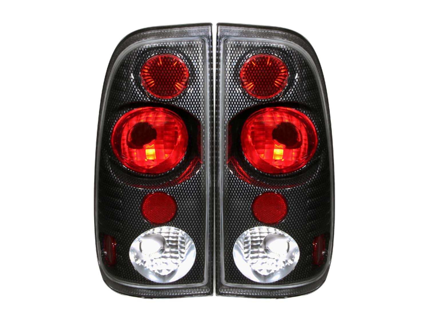 Ford Anzo USA 211064 Carbon Tail Light Assembly - (Sold in Pairs)