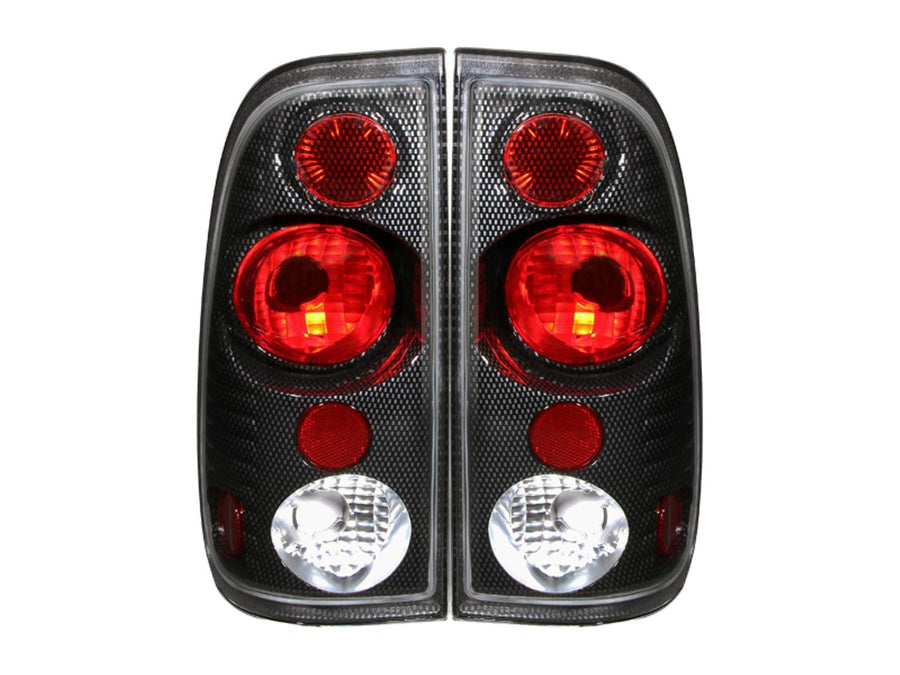 Ford Anzo USA 211064 Carbon Tail Light Assembly - (Sold in Pairs)