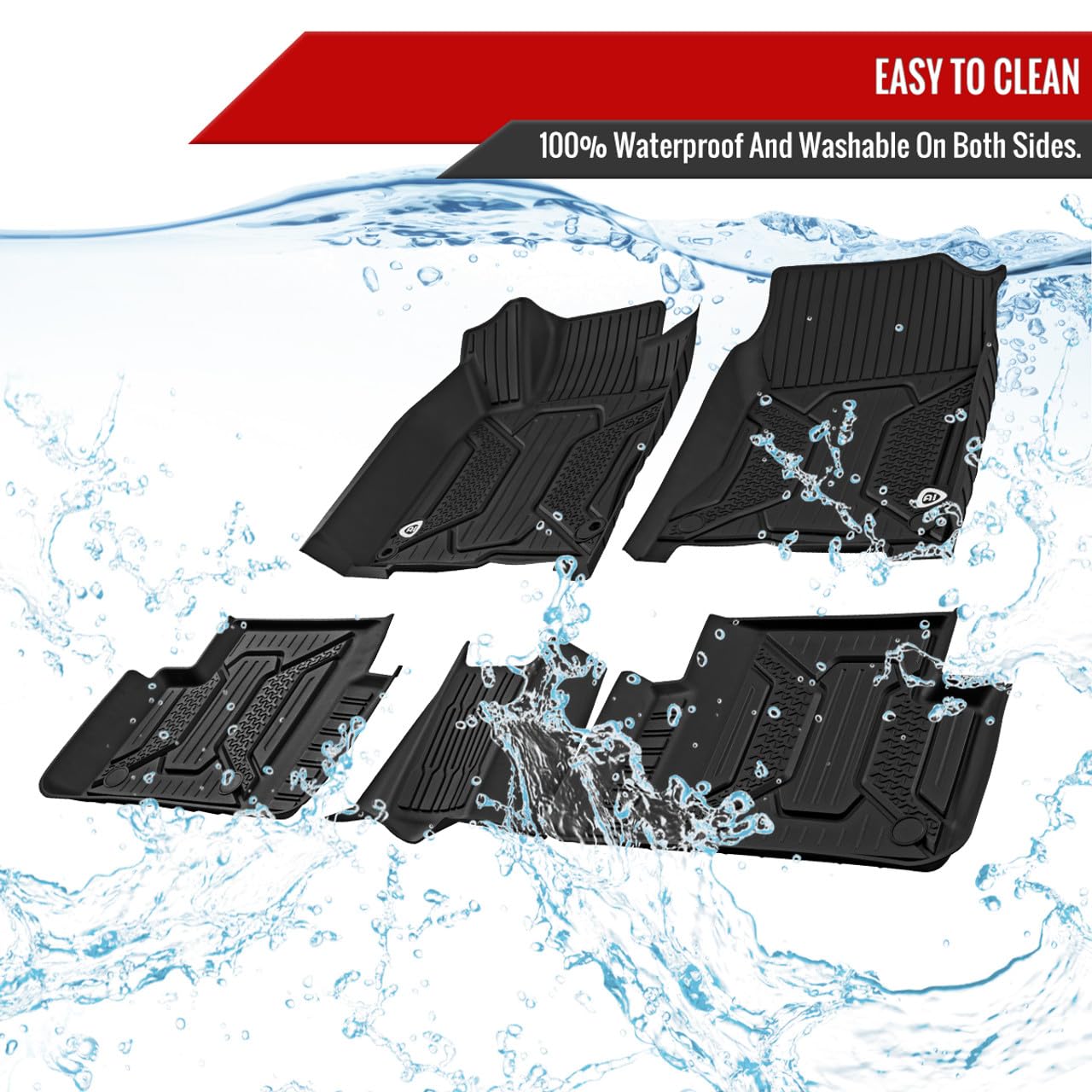 MAT-CV16-MP Spec-D Tuning Floor Mats Injecition Tpe 5 Piece 2 Front 3 Back HONDA CIVIC 16-21