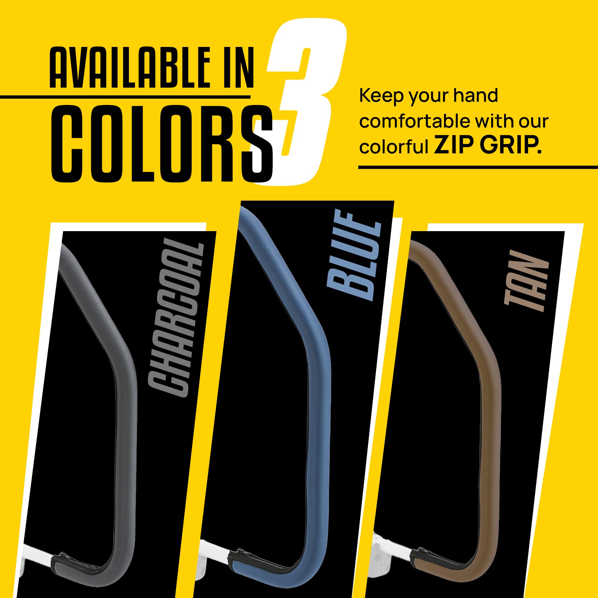 Stromberg Carlson Lend-A-Hand AM-ZIP39B Zip Grip – Neoprene Cover with Nylon Zipper for RV Grab Handle, Stair Rail, Trailer Door Bar, Indoor or Outdoor Hand Rail, Machine Washable – Blue