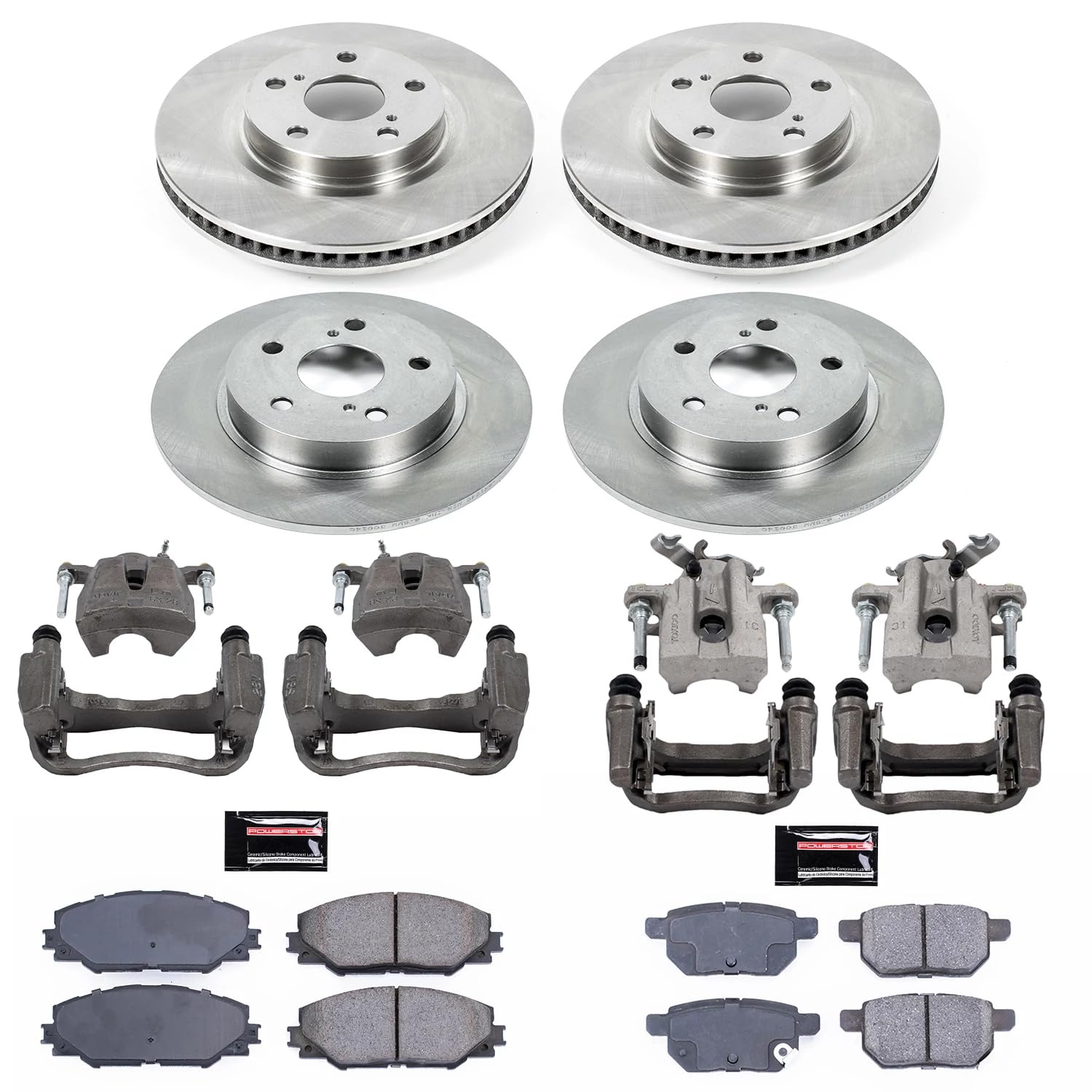 Power Stop KCOE6076 1-Click Autospecialty OE Replacement Brake Kit with Calipers For Scion tC 2011-2016 [Model Specific]