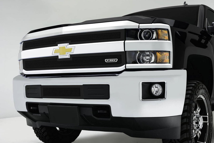 2015-2019 Silverado 2500, T-Rex Grilles 2015-2017 3500 Upper Class Series Bumper Grille, Black, 1 Pc, Overlay - PN #52122