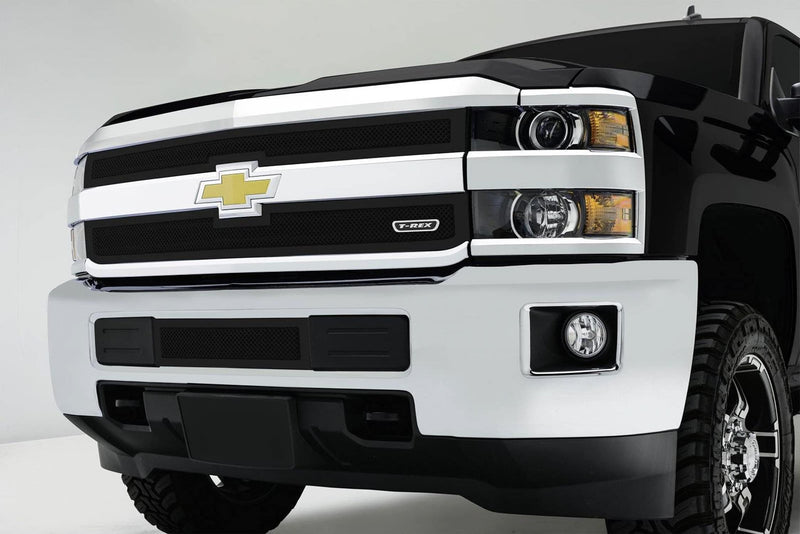 2015-2019 Silverado 2500, T-Rex Grilles 2015-2017 3500 Upper Class Series Bumper Grille, Black, 1 Pc, Overlay - PN #52122