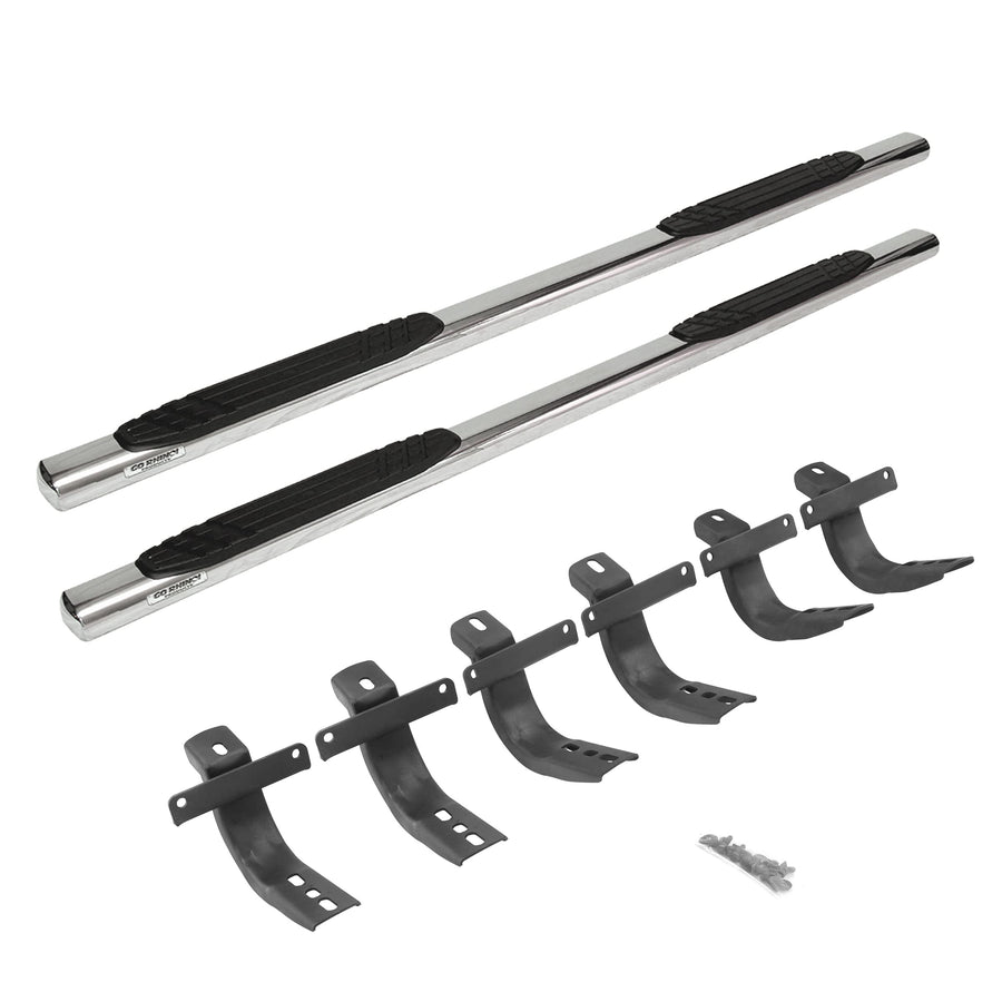 4" Go Rhino OE Xtreme Sidesteps & Brackets | Stainless Steel, Polished | 684412971PS | Fits 2021-2025 Ford Bronco 4-Door (Excludes Bronco Sport)