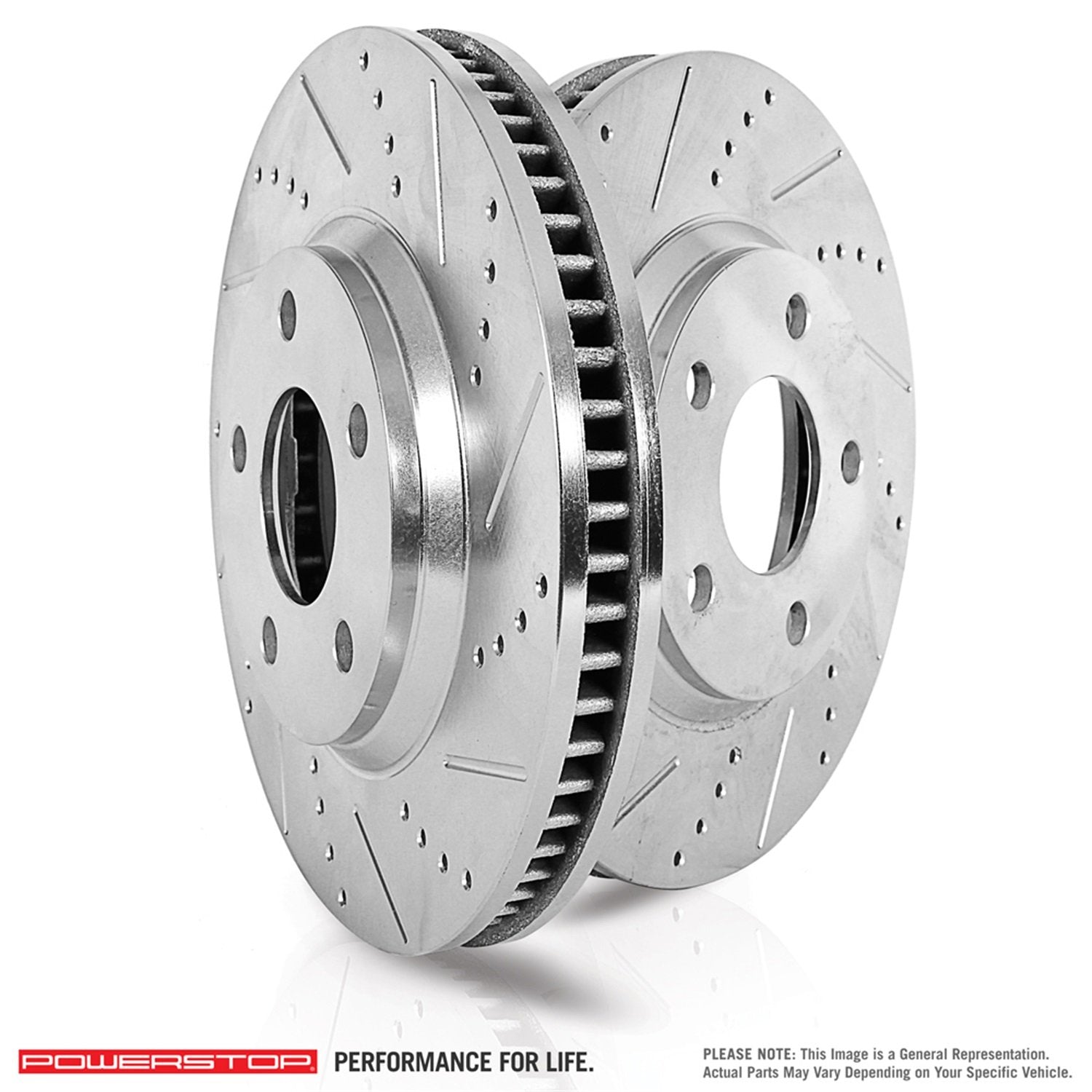 Rear Power Stop AR8658XPR Drilled & Slotted Evolution Rotor Pair
