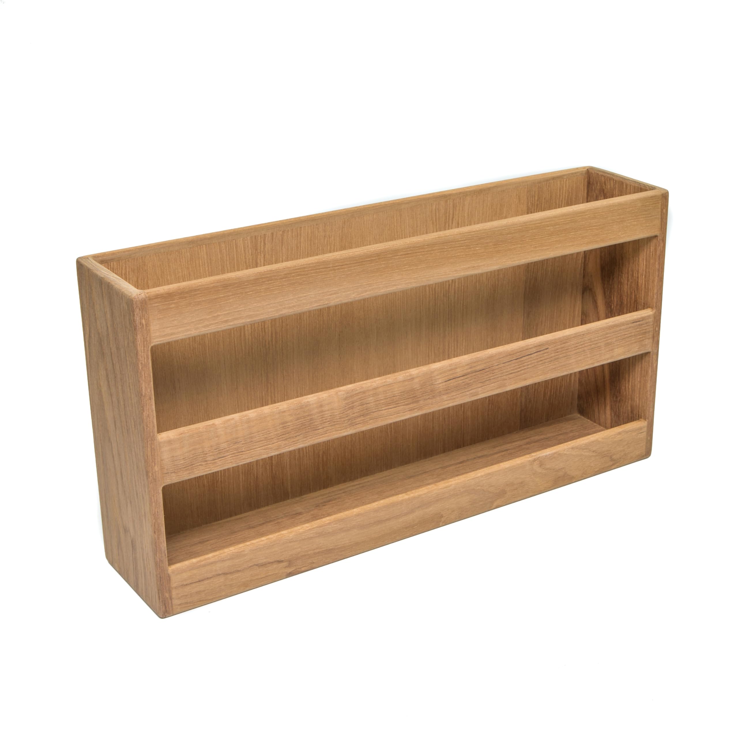 Double-Wide Whitecap Teak Magazine Rack
