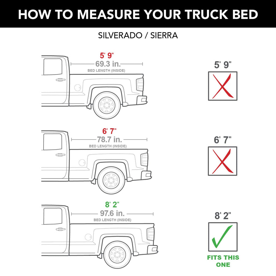 TruXedo Sentry Hard Rolling Truck Bed Tonneau Cover | 1571601 | Fits 2007 - 2013 Chevy/GMC Silverado/Sierra 1500, 2007-14 2500/3500HD 8' 2" Bed (97.6")